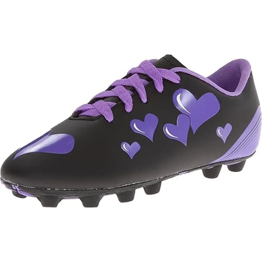 NWOT Diadora 11 Girls Purple Hearts Trax MD Jr Low Top Cleats Soccer Girly Grass
